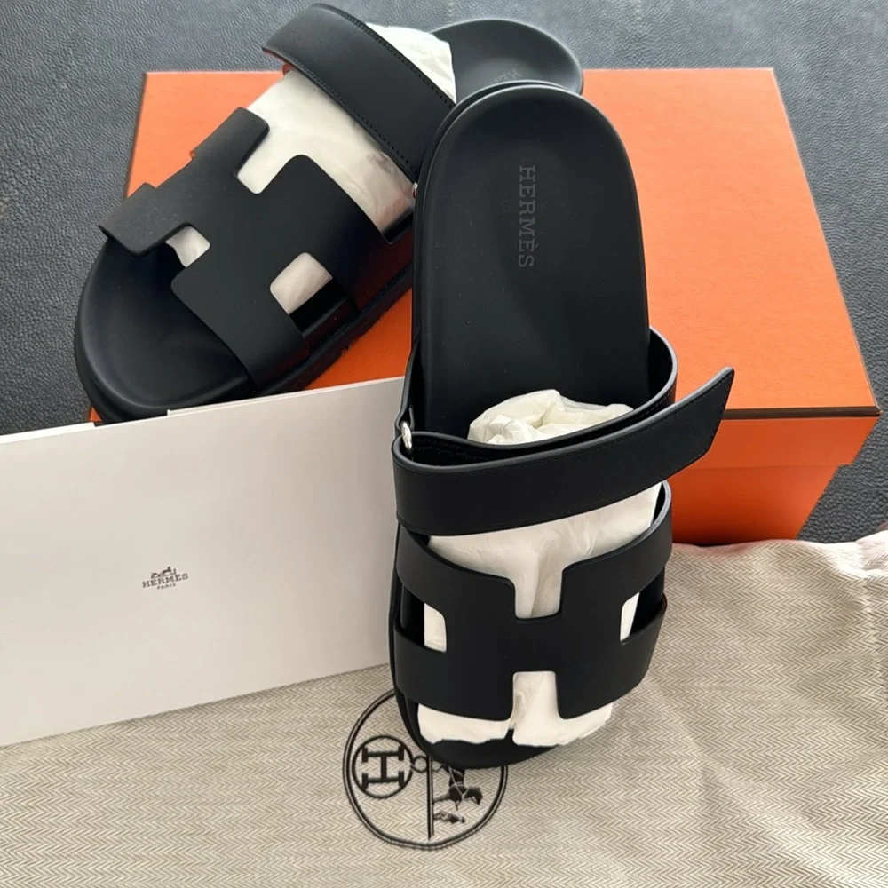 Hermes Black Chypre sandal Women’s